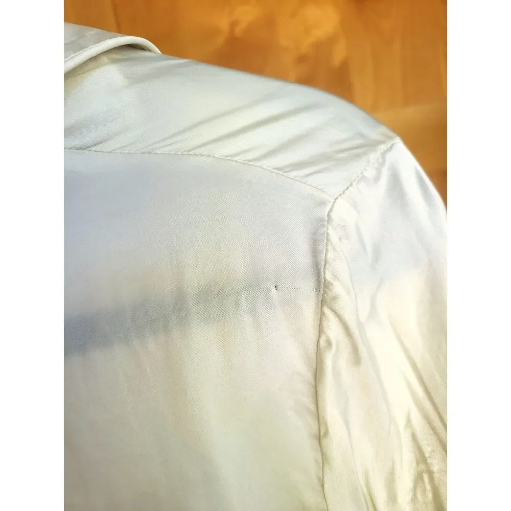 Wilfred 100% Cupro XS Ivory White Long Sleeve Tie Front Blouse Quiet Luxury - Picture 8 of 8